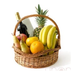 Hot Summer Fruit Basket with Wine